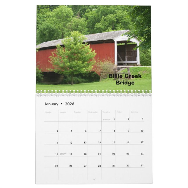 Calendrier Le comté de Parke Indiana (Jan 2026)
