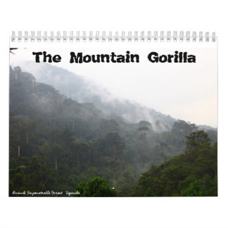 Calendrier Le gorille de montagne. Aucunes vacances des USA
