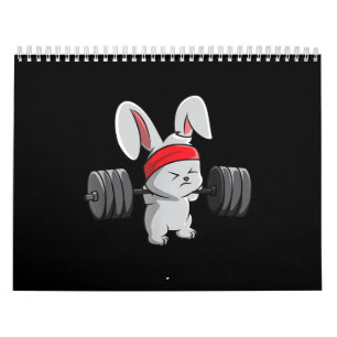 Calendrier Le Lapin Gym Rabbit Ness Haltérophilie Art Amusan