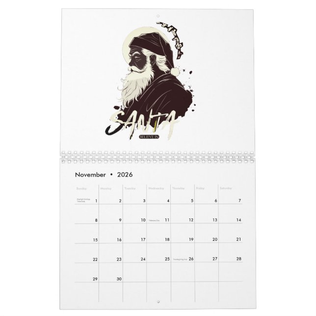 Calendrier Le Père Noël et la magie de Noël (Nov 2026)