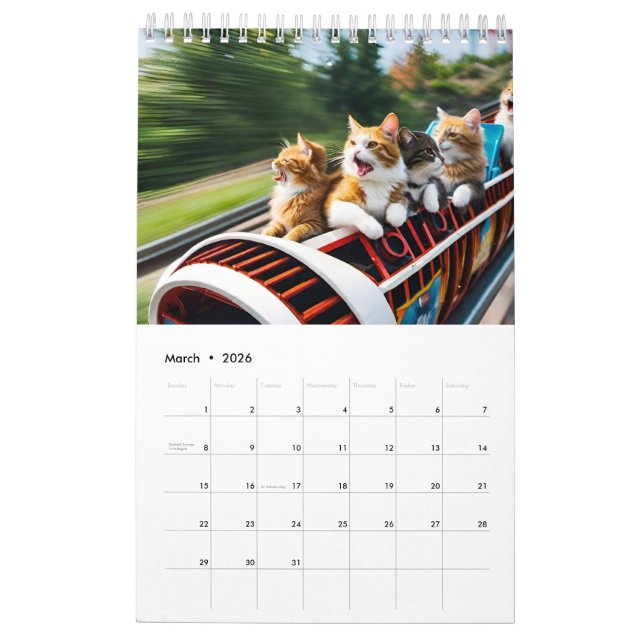 Calendrier Les chats s'amusent (Mar 2026)