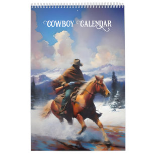 Calendrier Les cowboys à cheval
