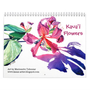 Calendrier Les fleurs de Kauai