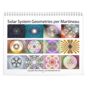 Calendrier Les géométries de système solaire par Martineau