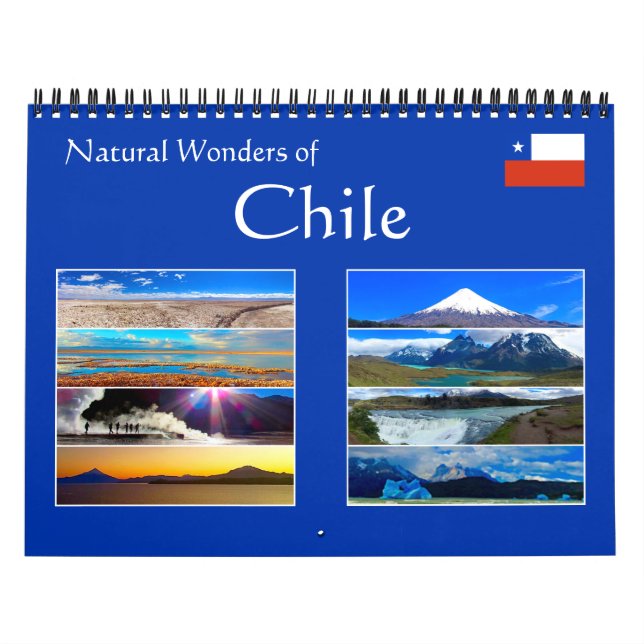 Calendrier les merveilles naturelles du chili 2026 (Protection)
