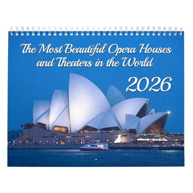 Calendrier Les Plus Beaux Opéra Maisons et Théâtres 2026 (Protection)