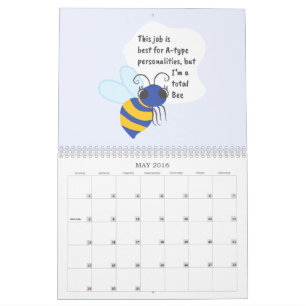 Calendrier Les puns animaux : triste édition travailleur