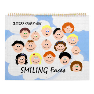 Calendrier Les visages des enfants souriants personnalisent v