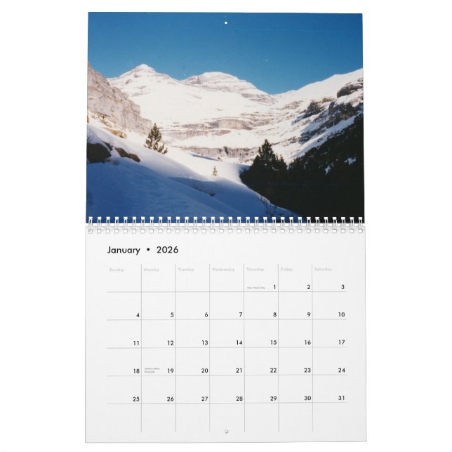 Calendrier L'Espagne (Jan 2026)