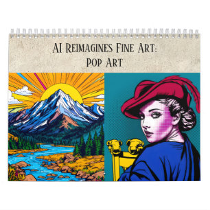 Calendrier L'esthétique de l'art Pop AI - Beaux-arts remixés