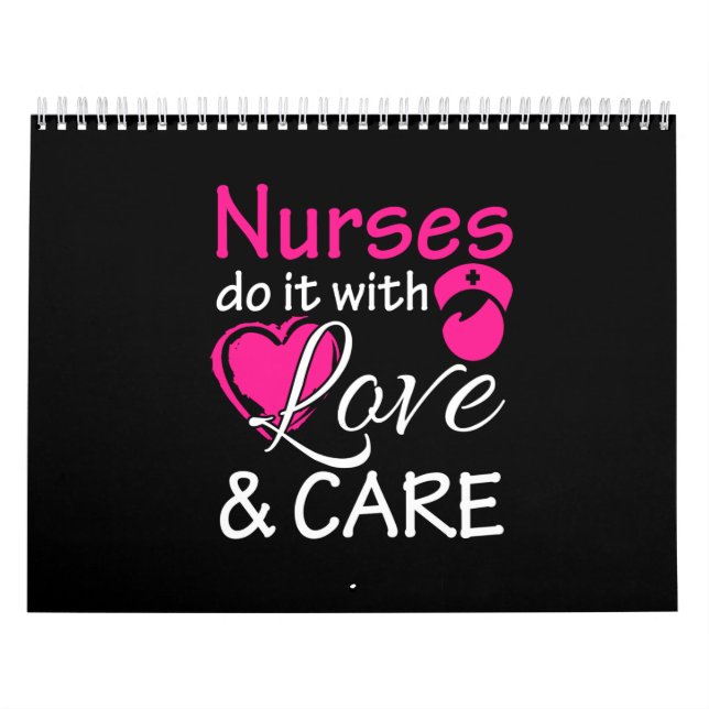 Calendrier l'infirmière le fait avec amour et soins (Protection)