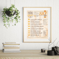 Calendrier littéraire Poster de juillet
