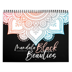 Calendrier Livre blanc de Mandala pour adultes