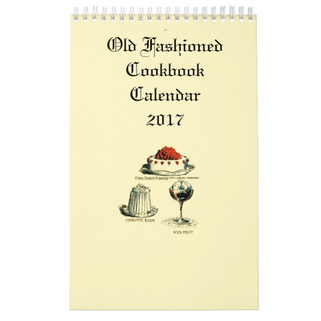 Calendrier Livre de cuisine démodé (Protection)