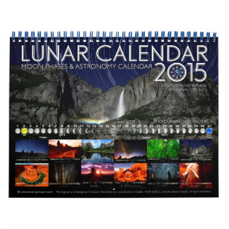 Calendrier lunaire 2015 Astronomy Wall Calendrier