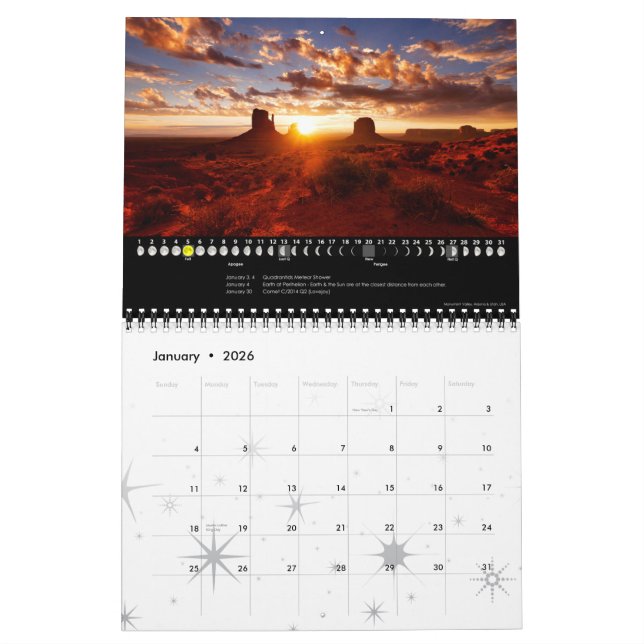 Calendrier lunaire 2015 Astronomy Wall Calendrier  (Jan 2026)