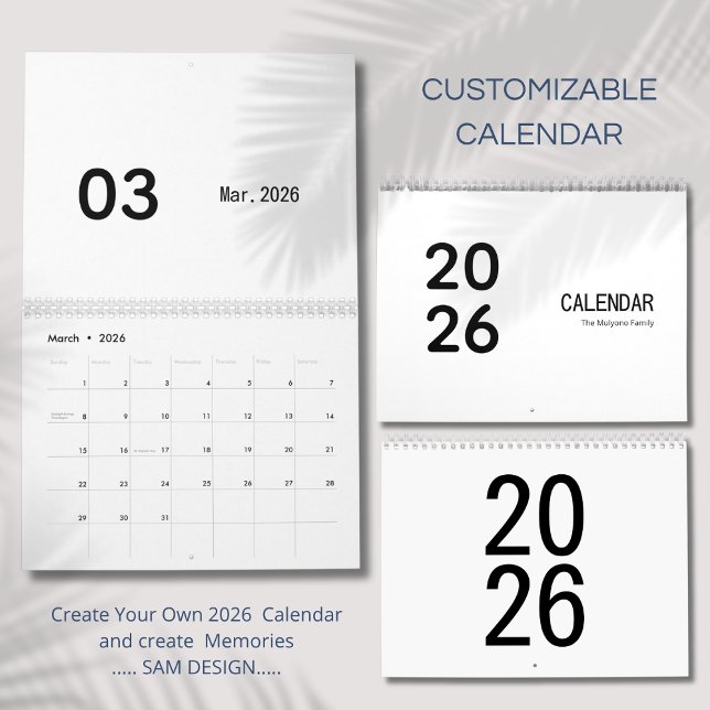 Calendrier Luxe Simple (Créateur téléchargé)