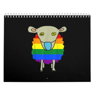 Calendrier Mâchoires à masques   Moutons colorés présents