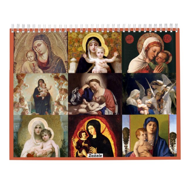 Calendrier Madonna et enfant (Dos)