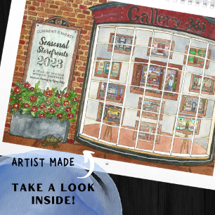 Calendrier Magasins à l'aquarelle grands 2027 Art