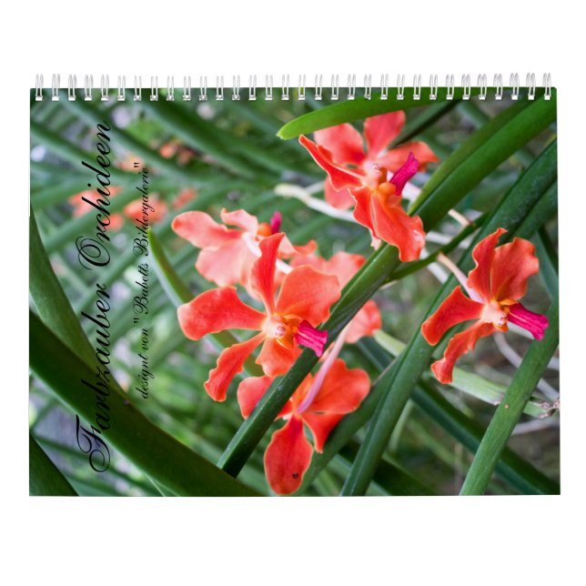 Calendrier Magie des orchidées (Dos)