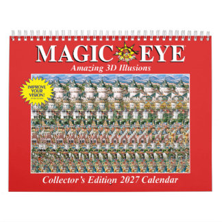 Calendrier magique 2027 USA de 11,25" de large