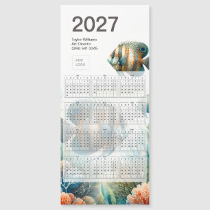 Calendrier Magnétique Logo Carte Poisson Tropical