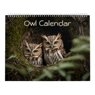 Calendrier Magnifique Collection Portrait de Chouette 2025