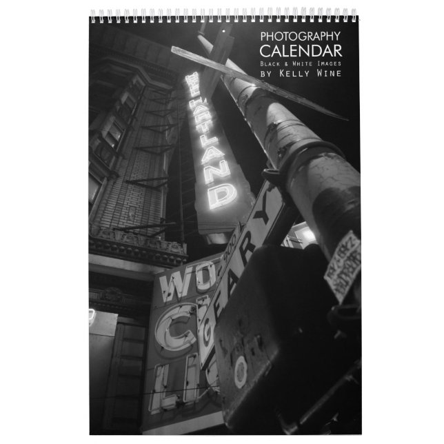 Calendrier magnifique de photo de B&W (couverture (Protection)