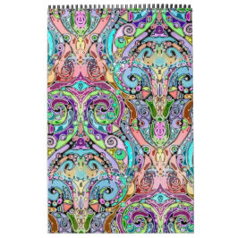 Calendrier Main Et Numériquement Peint Motif Art 10
