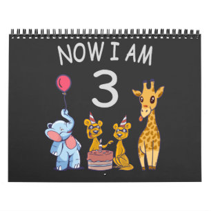 Calendrier Maintenant j'ai 3 ans 3ème anniversaire au Zoo