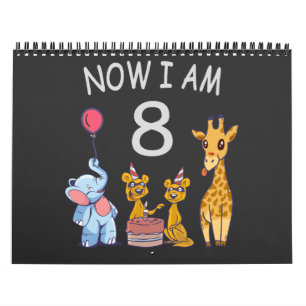 Calendrier Maintenant j'ai 8 ans 8ème anniversaire au Zoo