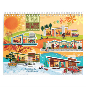 Calendrier Maisons Modernes Du Milieu Du Siècle