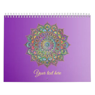 Calendrier Mandala Inde Style 1