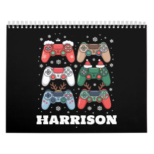Calendrier Manette de jeu personnalisée Santa pour joueur Noë
