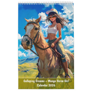 Calendrier Manga Fille de Cheval 2026 - Rêves au G