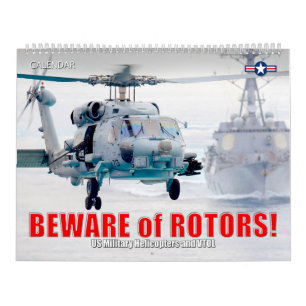 Calendrier MÉFIEZ-VOUS des ROTORS ! Hélicoptères militaires a