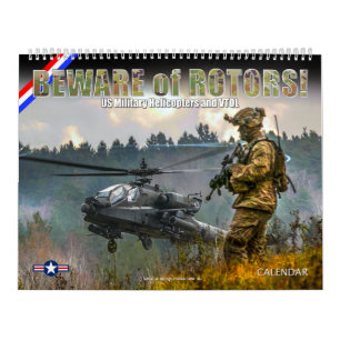 Calendrier MÉFIEZ-VOUS des ROTORS ! Hélicoptères militaires a
