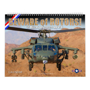 Calendrier MÉFIEZ-VOUS des ROTORS ! Hélicoptères militaires a