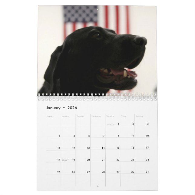 Calendrier Meilleur ami de l'homme photographie et art (Jan 2026)