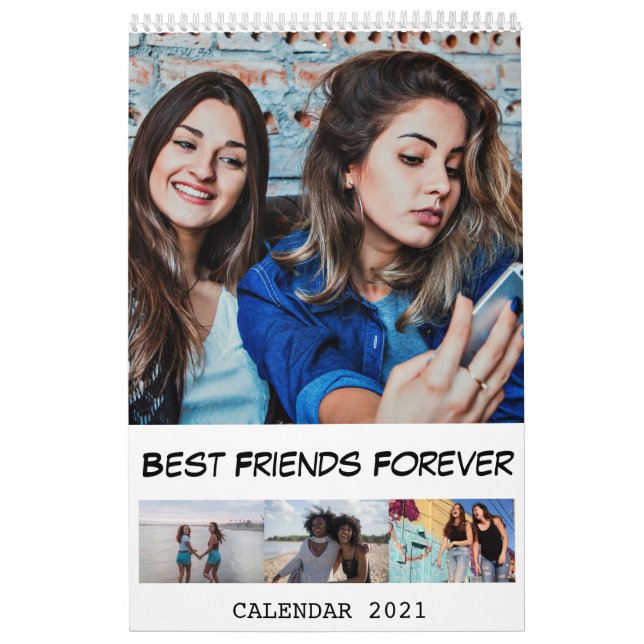 Calendrier Meilleurs amis de la photo personnalisée moderne 2 (Protection)