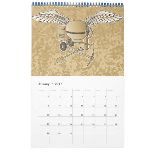 Calendrier Mélangeur en béton beige