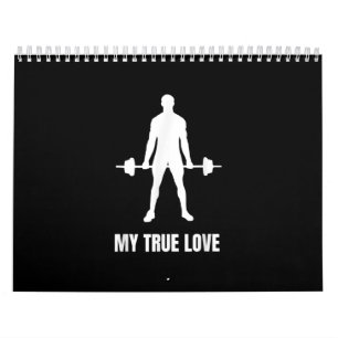 Calendrier Mens Weightlifter Barbell Training Outfit