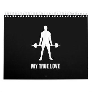 Calendrier Mens Weightlifter Barbell Training Outfit
