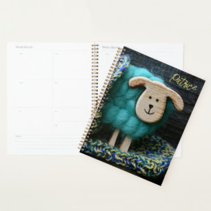 Calendrier mensuel de tricot de mouton Cahier de n