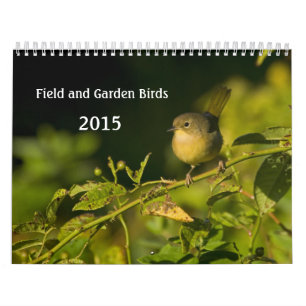 Calendrier mensuel d'oiseaux de jardin