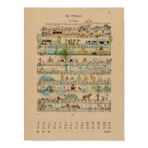 Calendrier mensuel Mars 2022 Happy Notes Poster