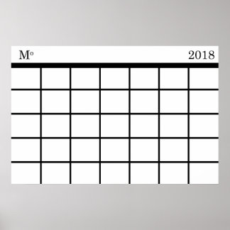 Calendrier mensuel : Poster