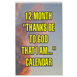 Calendrier « Merci à Dieu d'être... » sur 12 mois