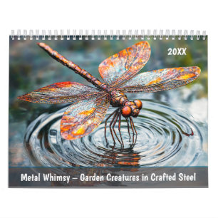 Calendrier Metal Whimsy – Créatures de jardin en acier travai